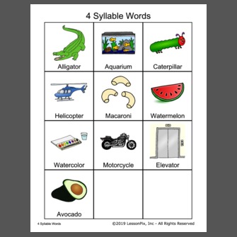 4 Syllable Words